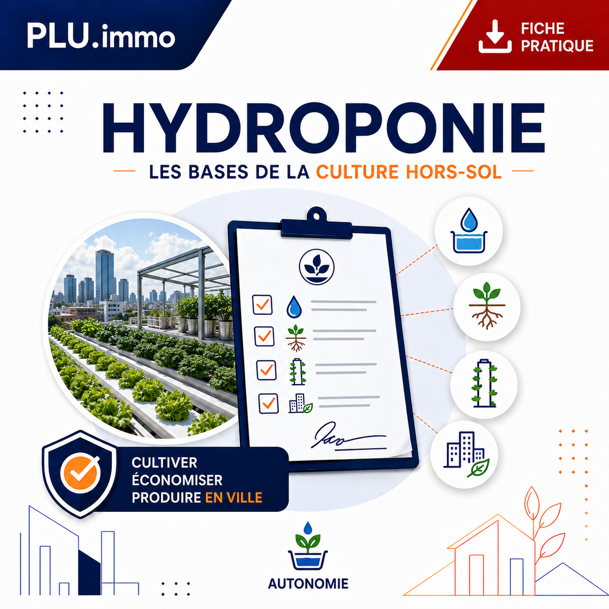Fiche technique PLU.immo : Hydroponie — les bases de la culture hors-sol