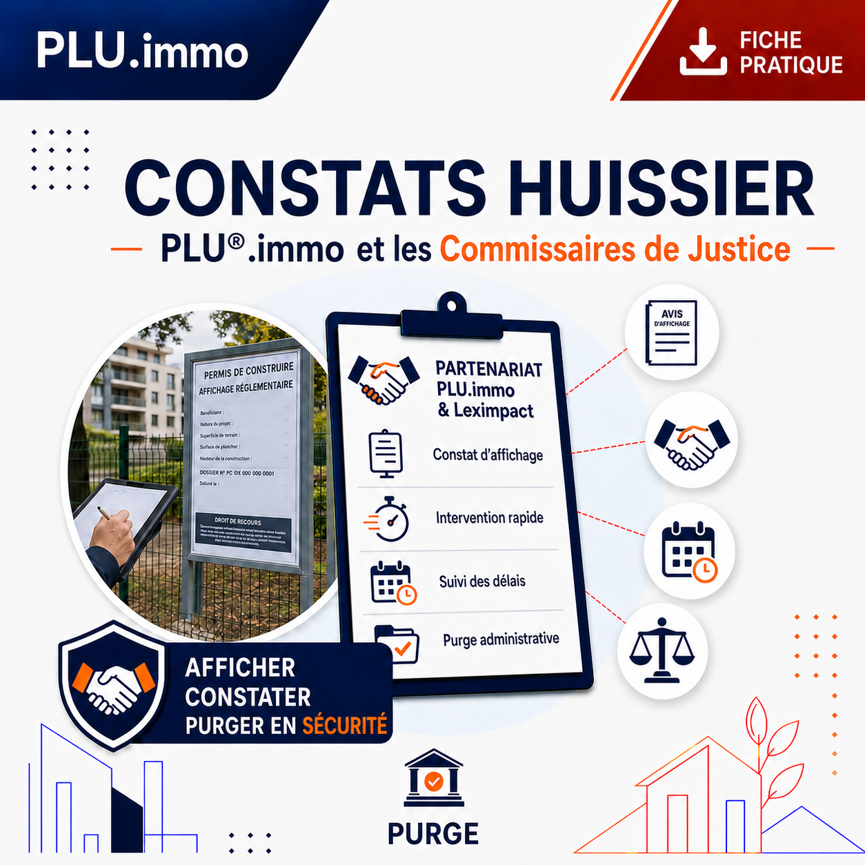 Fiche technique PLU.immo : Constats d'huissier et purge des recours